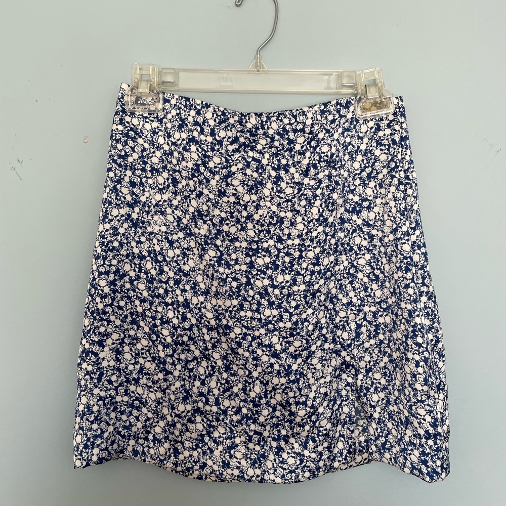 Zara Floral Blue Skirt